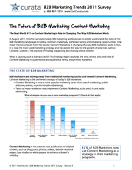 B2B Marketing Trends Survey 2011 Report