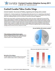 Content Curation Adoption Survey 2011 Report